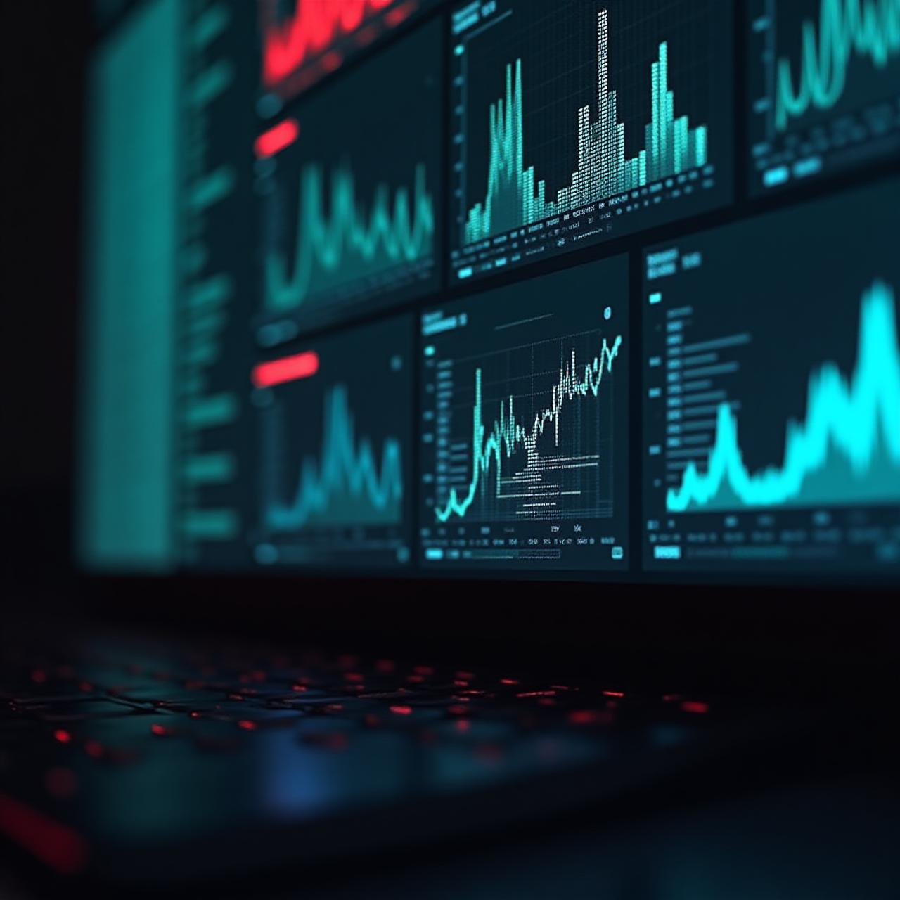 Advanced AI data insight dashboard with high contrast